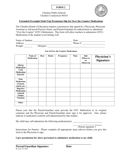41025352-fillable-parent-medication-permission-form-cheshire-ct-public-schools