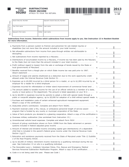 41053136-2013-maryland-502supdf-maryland-subtractions-2013-form-from-income-attachment-502su