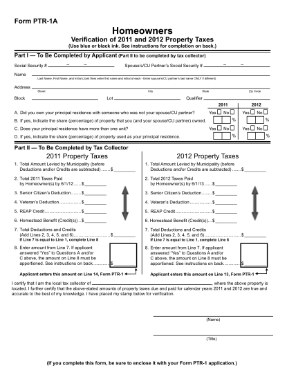 41085680-form-ptr-1a-homeowners-verification-of-2011-and-2012-property-taxes-use-blue-or-black-ink-highbridge