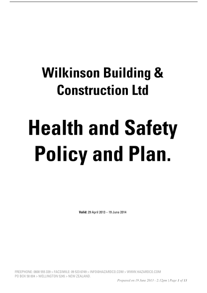 41102899-health-and-safety-policy-and-plan-wilkinson-building-amp-construction-wilkinson-net