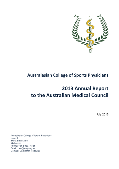 41112166-2013-annual-report-to-the-australian-medical-council-acsp-acsp-org