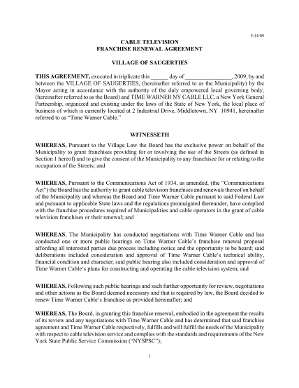41200066-village-of-saugerties-proposed-twc-franchise-agreement-village-saugerties-ny