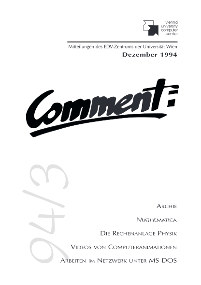 413032085-comment-943-dezember-1994-mitteilungen-des-edv-zentrums-comment-univie-ac