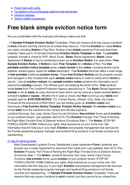 19 free printable eviction notice free to edit download print cocodoc