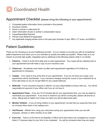 418392102-appointment-checklist-patient-guidelines-coordinated-health