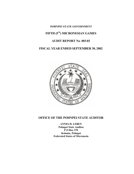 419084198-fifth-5th-micronesian-games-audit-report-no-003-03-opsa