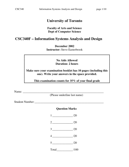 42465568-university-of-toronto-csc340f-information-systems-analysis-and-cs-toronto