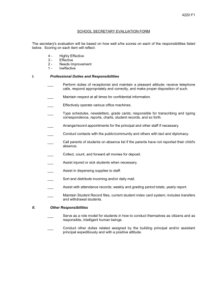 42720076-fillable-school-secretary-evaluation-form