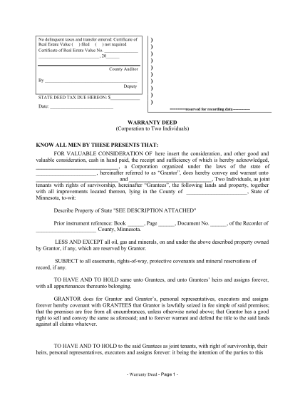 23 How To Fill Out A Warranty Deed Page 2 Free To Edit Download And Print Cocodoc 4738