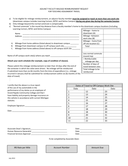 428441174-adjunct-faculty-mileage-reimbursement-request-for-teaching-assignment-travel-a-to-be-eligible-for-mileage-reimbursement-an-adjunct-faculty-member-must-be-assigned-to-teach-at-more-than-one-work-site-downtown-campus-includes-learning
