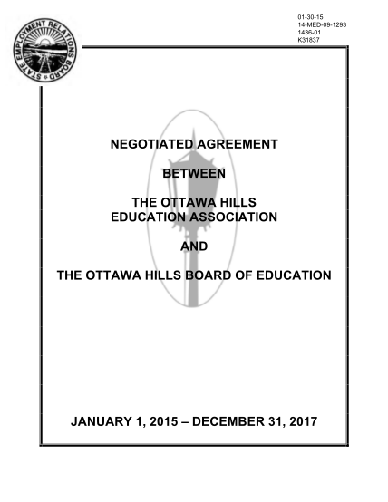430830942-013015-14med091293-143601-k31837-negotiated-agreement-between-the-ottawa-hills-education-association-and-the-ottawa-hills-board-of-education-january-1-2015-december-31-2017-negotiated-agreement-between-the-ottawa-hills-education-serb