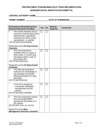 431724-fillable-pretreatment-streamlining-checklist-form