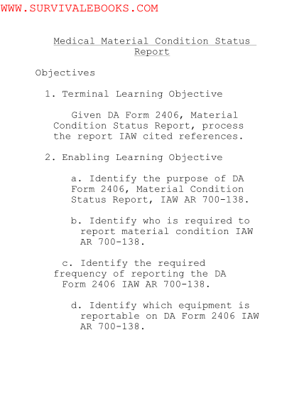 43190842-medical-material-condition-status-report-objectives-1-terminal