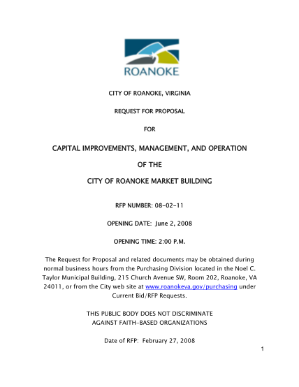 432389245-city-of-roanoke-virginia-request-for-proposal-for-capital-improvements-management-and-operation-of-the-city-of-roanoke-market-building-rfp-number-080211-opening-date-june-2-2008-opening-time-200-p