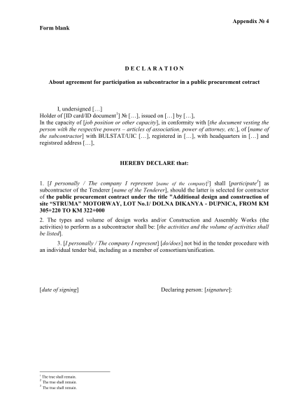 433547338-appendix-4-form-blank-declaration-about-agreement-for-participation-as-subcontractor-in-a-public-procurement-cotract-i-undersigned-holder-of-id-cardid-document1-issued-on-by-in-the-capacity-of-job-position-or-other-capacity-in-api