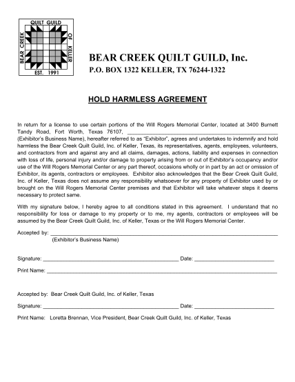 433683782-hold-harmless-agreement-bear-creek-quilt-guild-bearcreekquiltguild