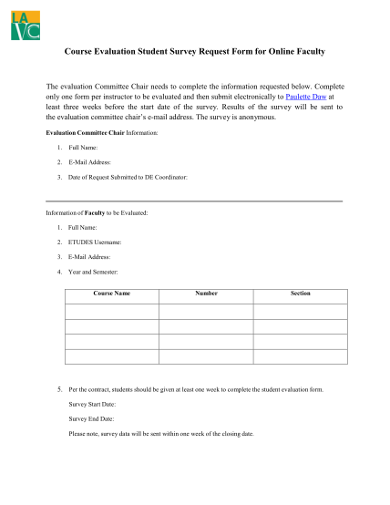 43373960-course-evaluation-student-survey-request-form-for-online-faculty-lavc