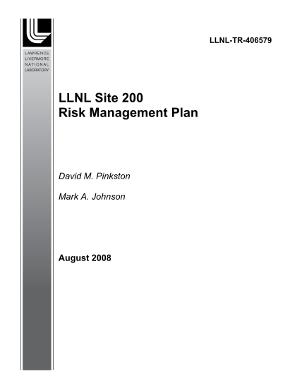 43404631-llnl-site-200-risk-management-plan-site-index-page-lawrence-e-reports-ext-llnl