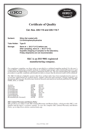 43409615-sorbent-sample-tubes-226-119-and-226-119-7-certificate-of-quality_operating-instruction-form-37575-pdf-document-sorbent-sample-tubes-226-119-and-226-119-7-certificate-of-quality_operating-instruction-form-37575-pdf-document