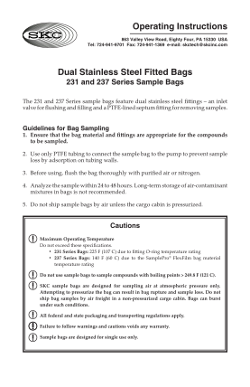 43409619-dual-stainless-steel-fitted-bags-cat-nos-231-and-237-series-operating-instructions-form-3714-pdf-document-dual-stainless-steel-fitted-bags-cat-nos-231-and-237-series-operating-instructions-form-3714-pdf-document