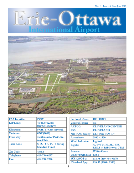 434172393-vol-1-issue-4-date-june-2015-erieottawa-international-airport-faa-identifier-latlong-elevation-variation-from-city-time-zone-zip-code-telephone-fax-pcw-4130
