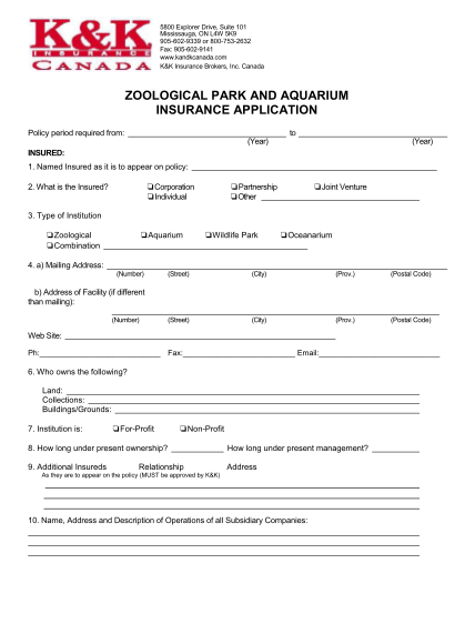 43432143-zoological-park-and-aquarium-application-kampk-insurance-canada