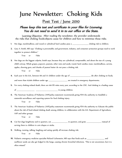 434727830-june-newsletter-choking-kids-post-test-june-2010-please-keep-this-test-and-certificate-in-your-files-for-licensing-swhuman