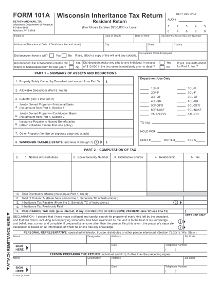 43635093-2009-form-101a-wisconsin-inheritance-tax-return-2009-form-101a