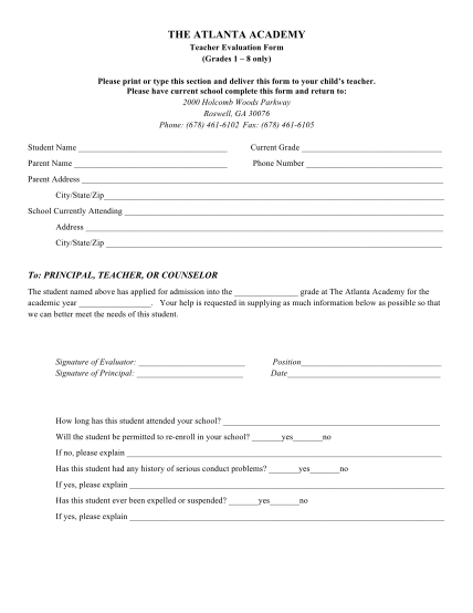 436542375-the-atlanta-academy-teacher-evaluation-form-grades-1-8-only-please-print-or-type-this-section-and-deliver-this-form-to-your-childs-teacher