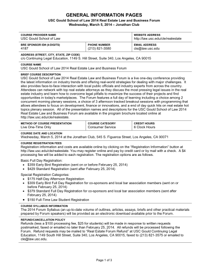 43717044-general-information-pages-usc-gould-school-of-law-2014-real-estate-law-and-business-forum-wednesday-march-5-2014-lawweb-usc