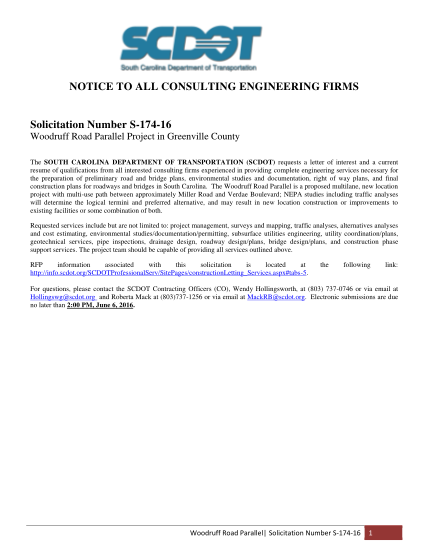 437571099-notice-to-all-consulting-engineering-firms-solicitation-number-s17416-woodruff-road-parallel-project-in-greenville-county-the-south-carolina-department-of-transportation-scdot-requests-a-letter-of-interest-and-a-current-resume-of