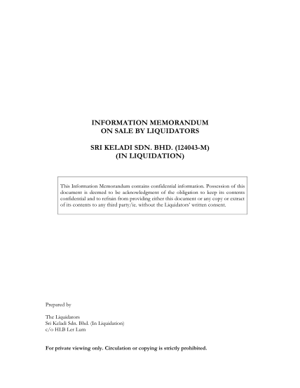 438288244-information-memorandum-on-sale-by-liquidators-sri-keladi