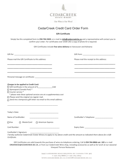 438500833-cedarcreek-credit-card-order-form-gift-certificate-simply-fax-this-completed-form-to-2507642603-or-e-mail-to-info-cedarcreek-cedarcreek-bc