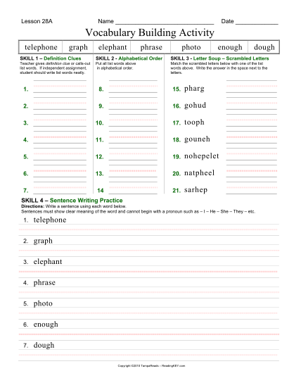 438948898-lesson-28a-name-date-vocabulary-building-activity-telephone-graph-elephant-phrase-photo-enough-dough-skill-1-definition-clues-skill-2-alphabetical-order-skill-3-letter-soup-scrambled-letters-teacher-gives-definition-clue-or-callsout-l