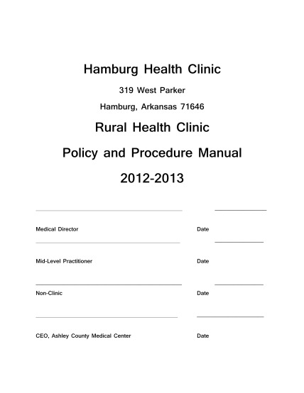 43981266-hamburg-health-clinic-rural-health-clinic-policy-and-procedure-bb