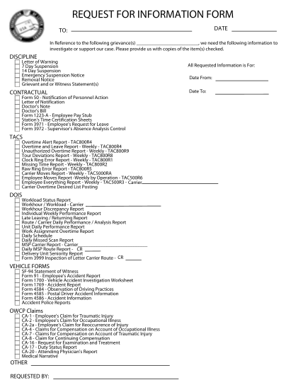 44043411-request-for-information-form-nalc451org-nalc451