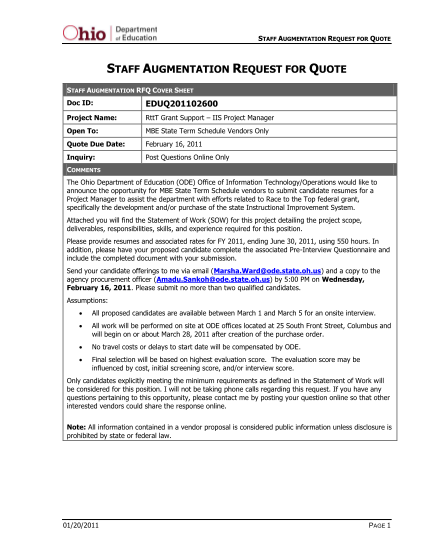 44056067-request-for-quote-project-charter-template-procure-ohio