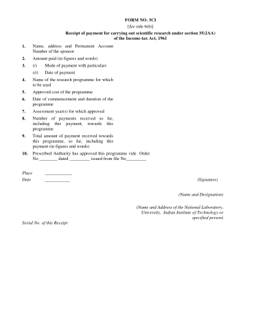 44122485-form-no-3ci-rule-66-receipt-of-payment-for-carrying-out