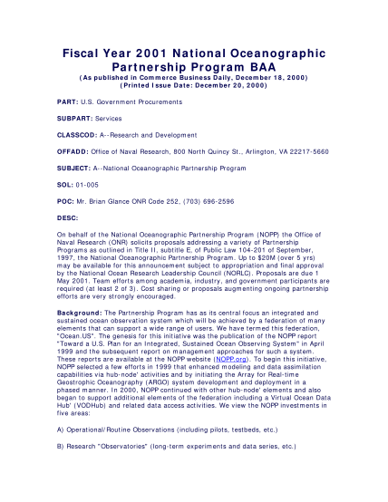 44143290-fiscal-year-2001-national-oceanographic-partnership-program-baa-as-published-in-commerce-business-daily-december-18-2000-printed-issue-date-december-20-2000-part-u-nopp