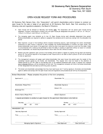 44200634-open-house-request-form-and-procedures-32-gramercy-park-south