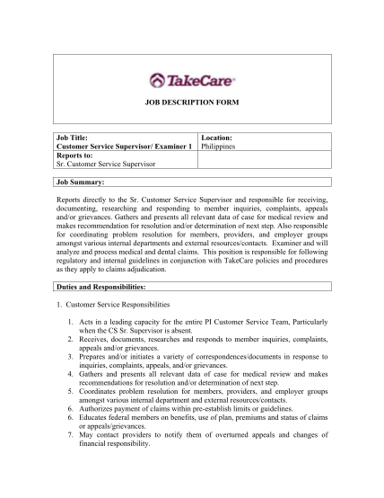 92 Job Description Pdf Page 7 Free To Edit Download Print CocoDoc