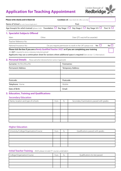 443737140-application-for-teaching-appointment-please-write-clearly-and-in-black-ink-candidate-ref-cranbrookprimary-redbridge-sch