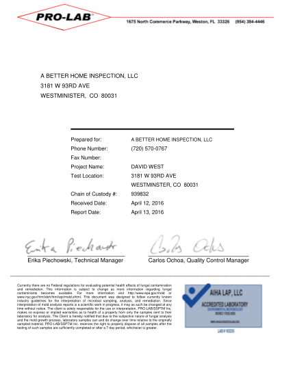 445124869-a-better-home-inspection-llc-3181-w-93rd-ave-westminister-co-80031-certificate-of-mold-analysis-prepared-for-a-better-home-inspection-llc-phone-number-720-5700767-fax-number-project-name-david-west-test-location-3181-w-93rd-ave