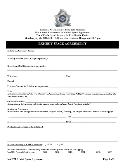 44574941-exhibit-space-agreement-national-association-of-state-fire-marshals-firemarshals