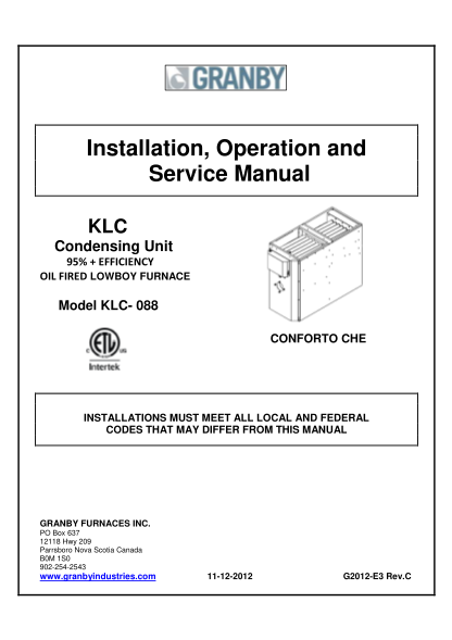 445872959-installation-operation-and-service-manual-klc-condensing-unit-95-efficiency-oil-fired-lowboy-furnace-model-klc-088-conforto-che-installations-must-meet-all-local-and-federal-codes-that-may-differ-from-this-manual-please-read-the-manua