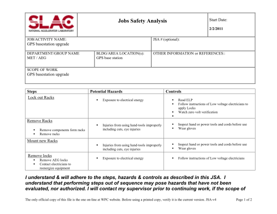 44634569-job-safety-analysis-jsa-form-slac-groupdepartment-public-www-group-slac-stanford