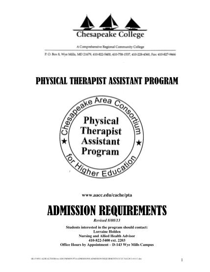 44650058-pta-info-packet-and-application-for-fall-2014-chesapeake-college-chesapeake