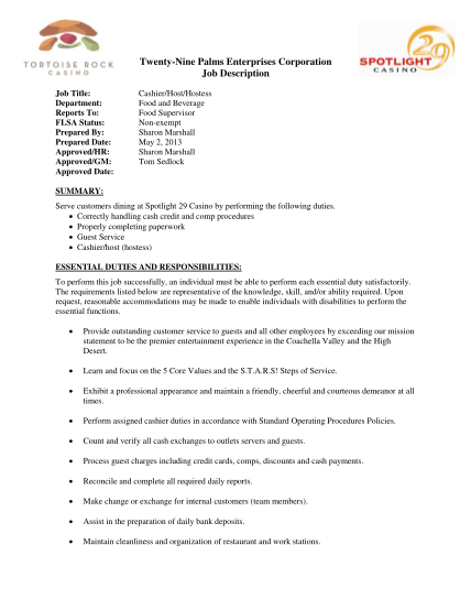 448217587-twentynine-palms-enterprises-corporation-job-description-job-title-department-reports-to-flsa-status-prepared-by-prepared-date-approvedhr-approvedgm-approved-date-cashierhosthostess-food-and-beverage-food-supervisor-nonexempt