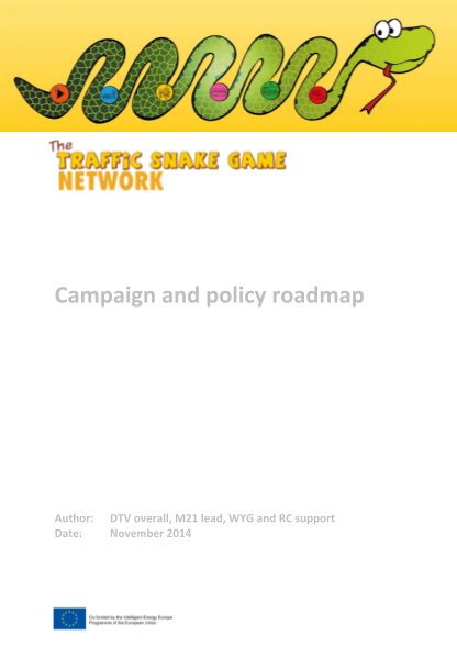 448794487-campaign-and-policy-roadmap-traffic-snake-game-trafficsnakegame