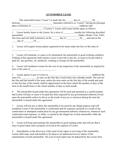 20 car lease agreement template free to edit download print cocodoc